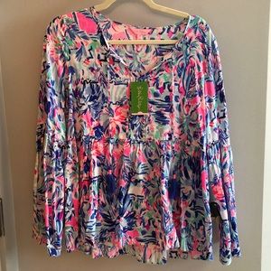 Lilly Pulitzer Kahli Top in Cabana Cocktail print